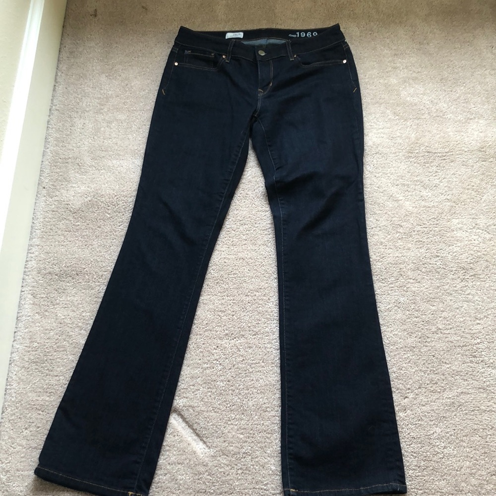 Dark wash boot cut jeans